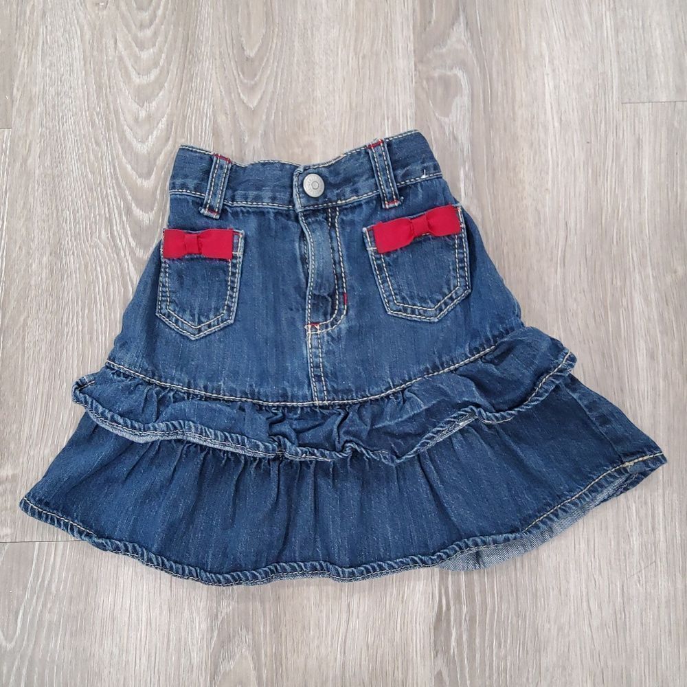 GYMBOREE size 5 Denim Skirt with Bows